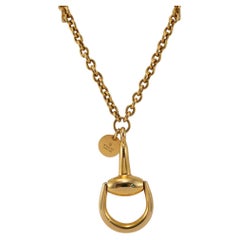 Gucci 18K Yellow Gold Horsebit Long Chain Necklace