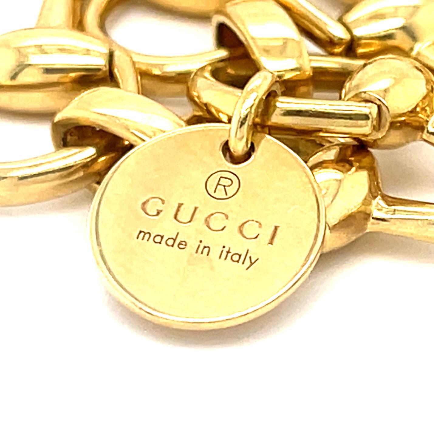 Gucci 18k Yellow Gold Horsebit Necklace 37.5