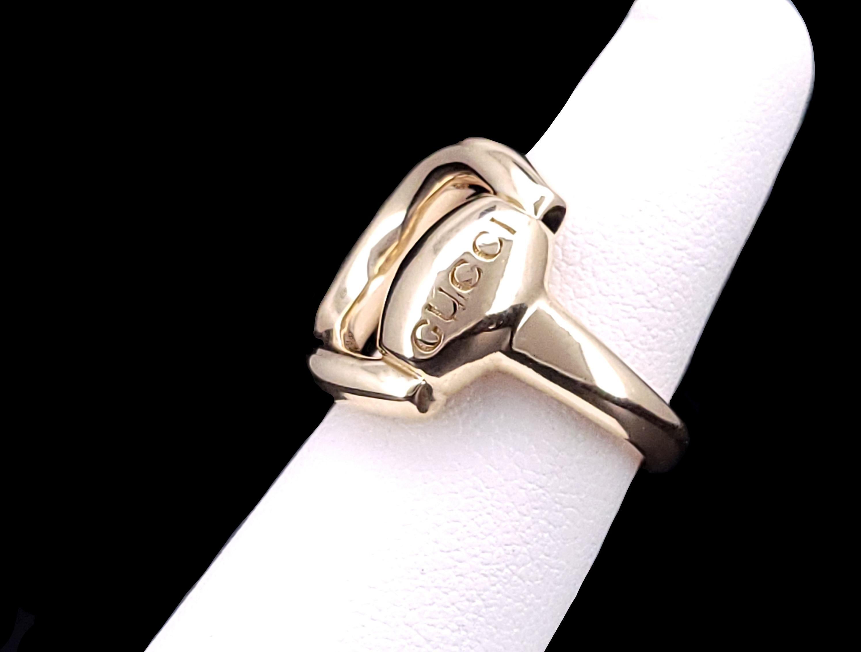 Gucci Anello con morsetto in oro giallo 18 carati in vendita 1