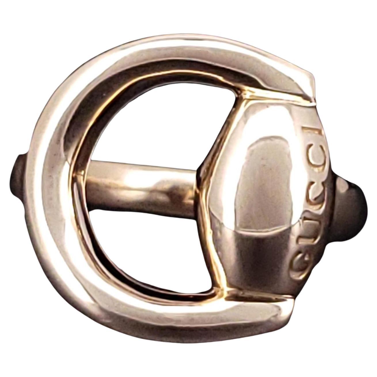 Gucci 18K Yellow Gold Horsebit Ring