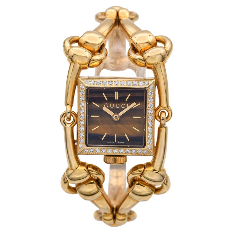 Womens Gold Gucci Watch - 2 For Sale on 1stDibs | gold gucci 