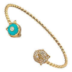 Gucci 18 Karat Gold Le Marché des Merveilles Reversible Bracelet YBA554275001