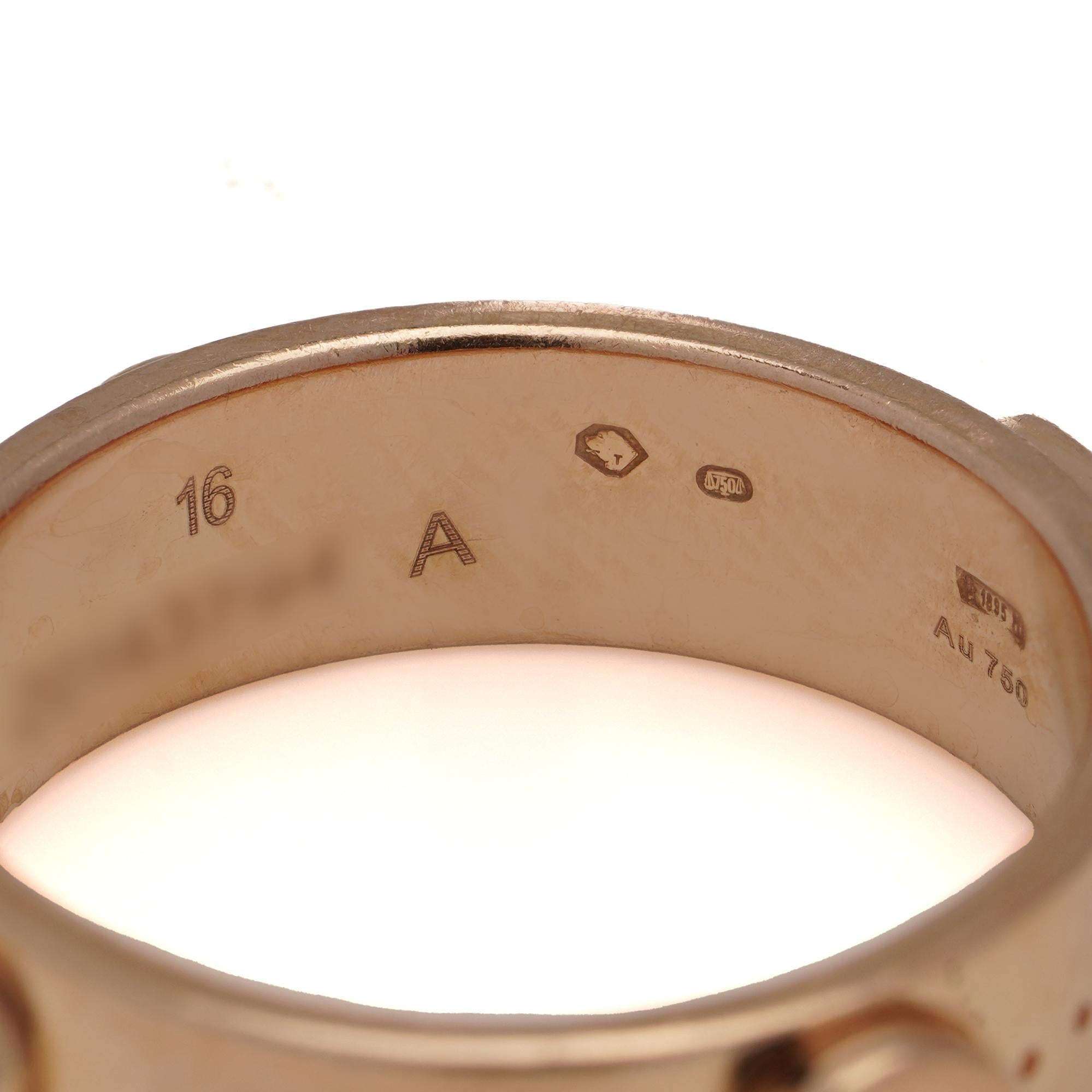 Gucci 18kt rose gold Iconic band ring with studs For Sale 2