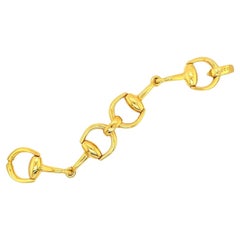 Gucci 18 Karat Yellow Gold Horsebit Link Bracelet