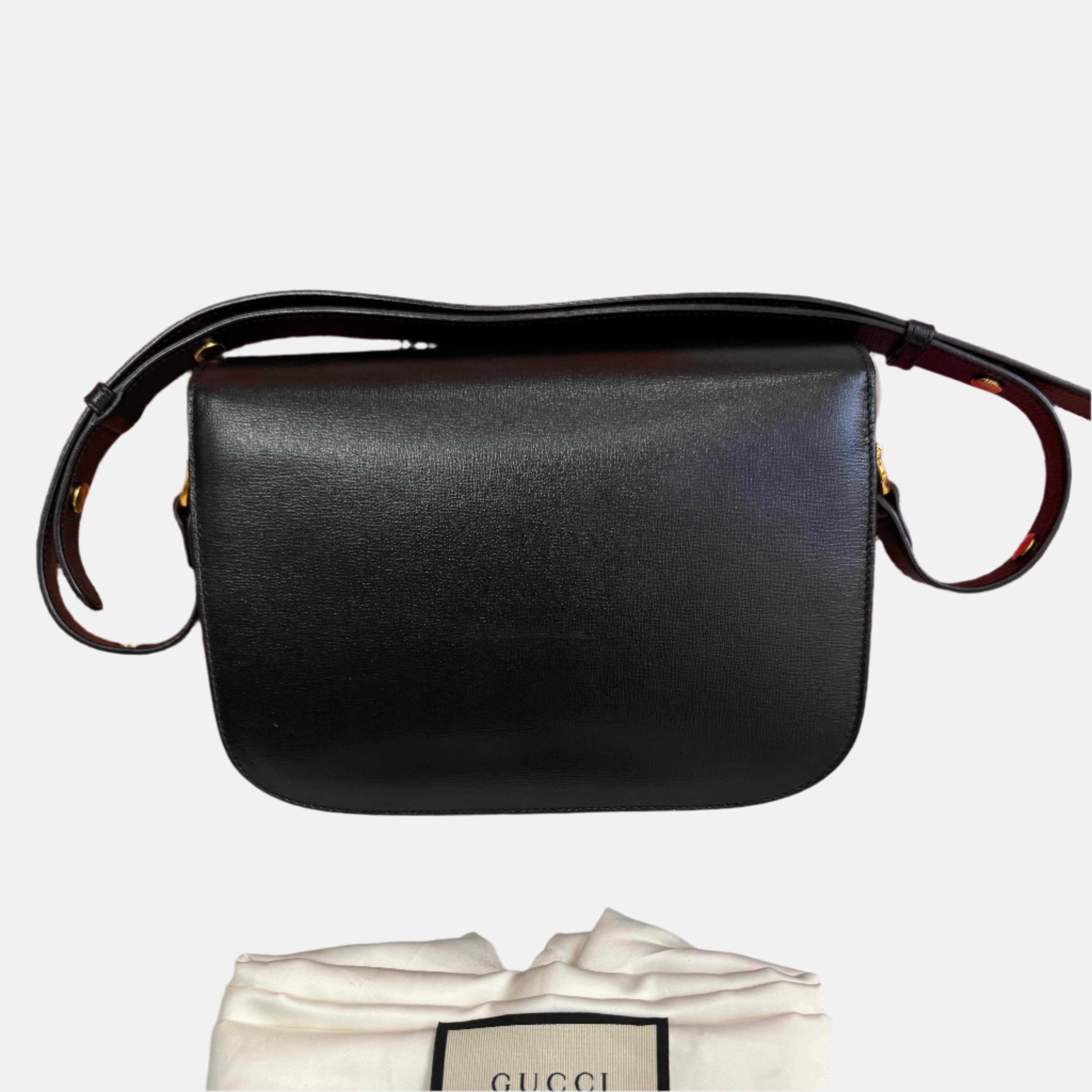 Women's Gucci 1955 Horsebit Bag Small Black Leather