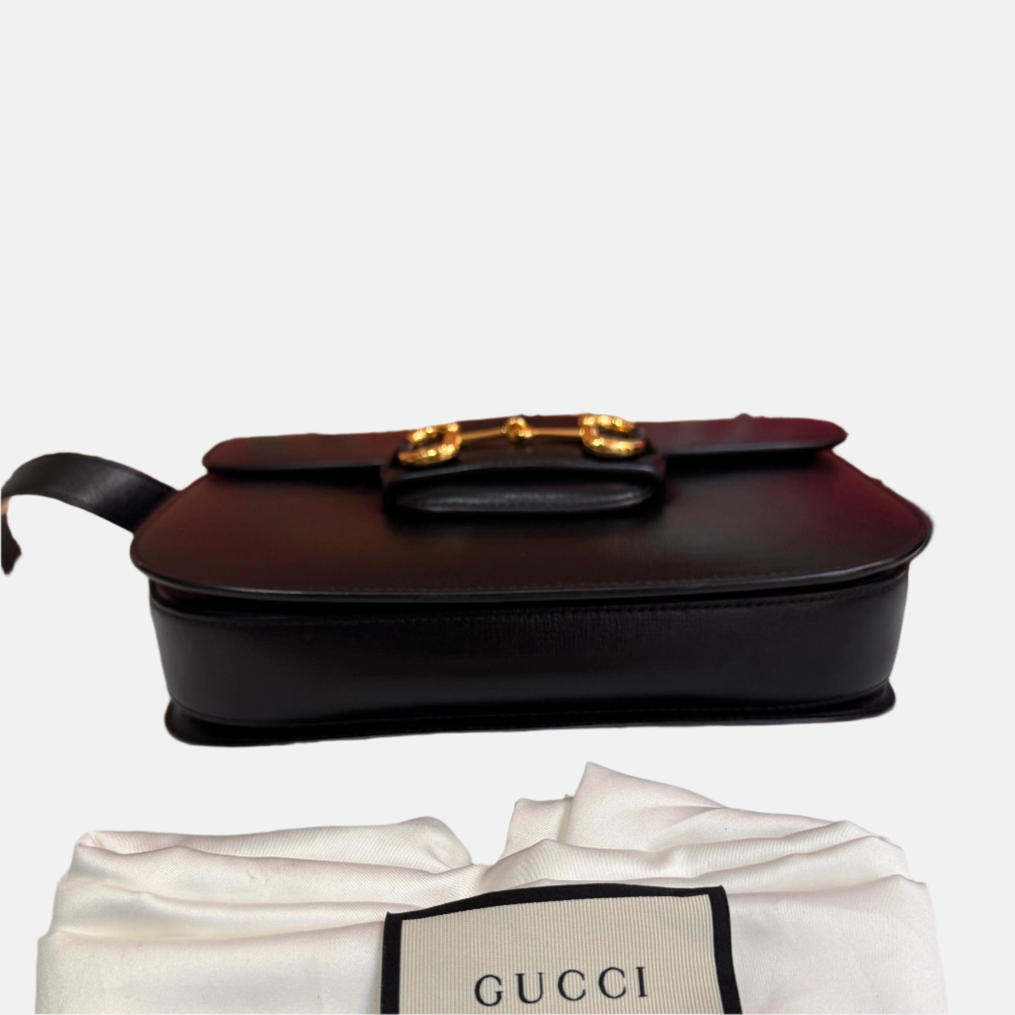 Gucci 1955 Horsebit Bag Small Black Leather 1