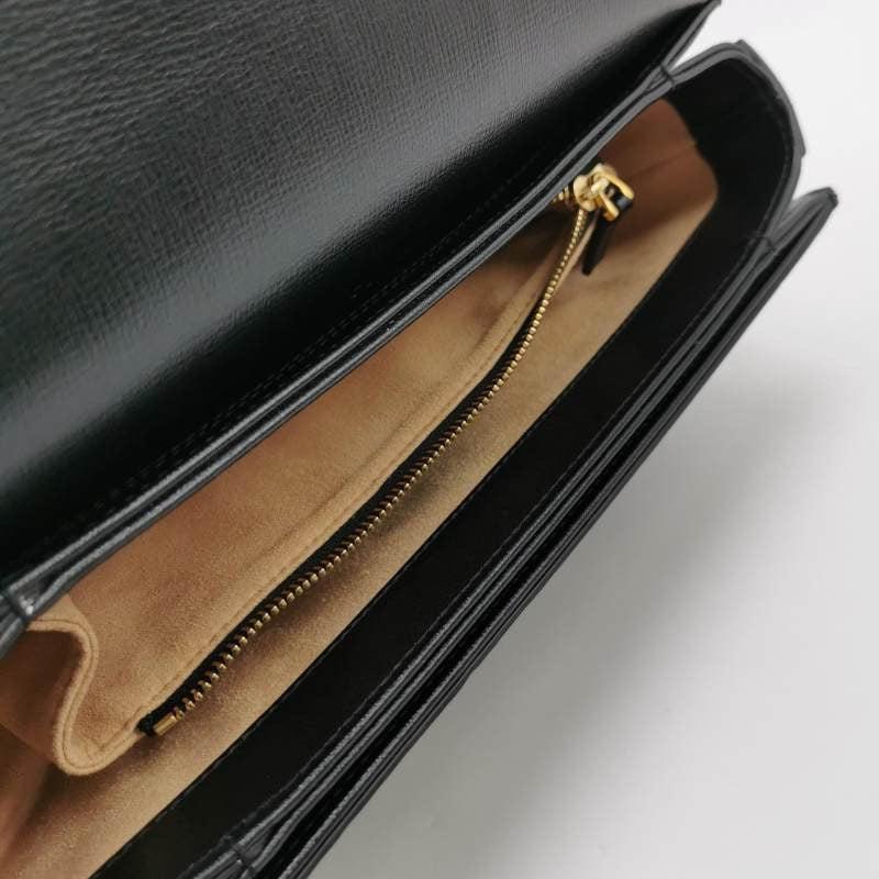 Gucci 1955 Horsebit Bag Small Black Leather For Sale 3
