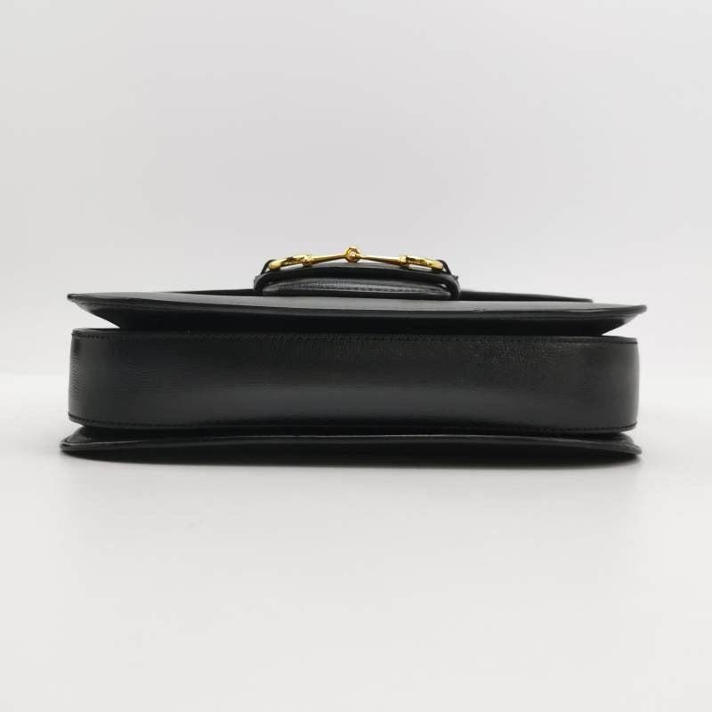 Gucci 1955 Horsebit Bag Small Black Leather For Sale 4