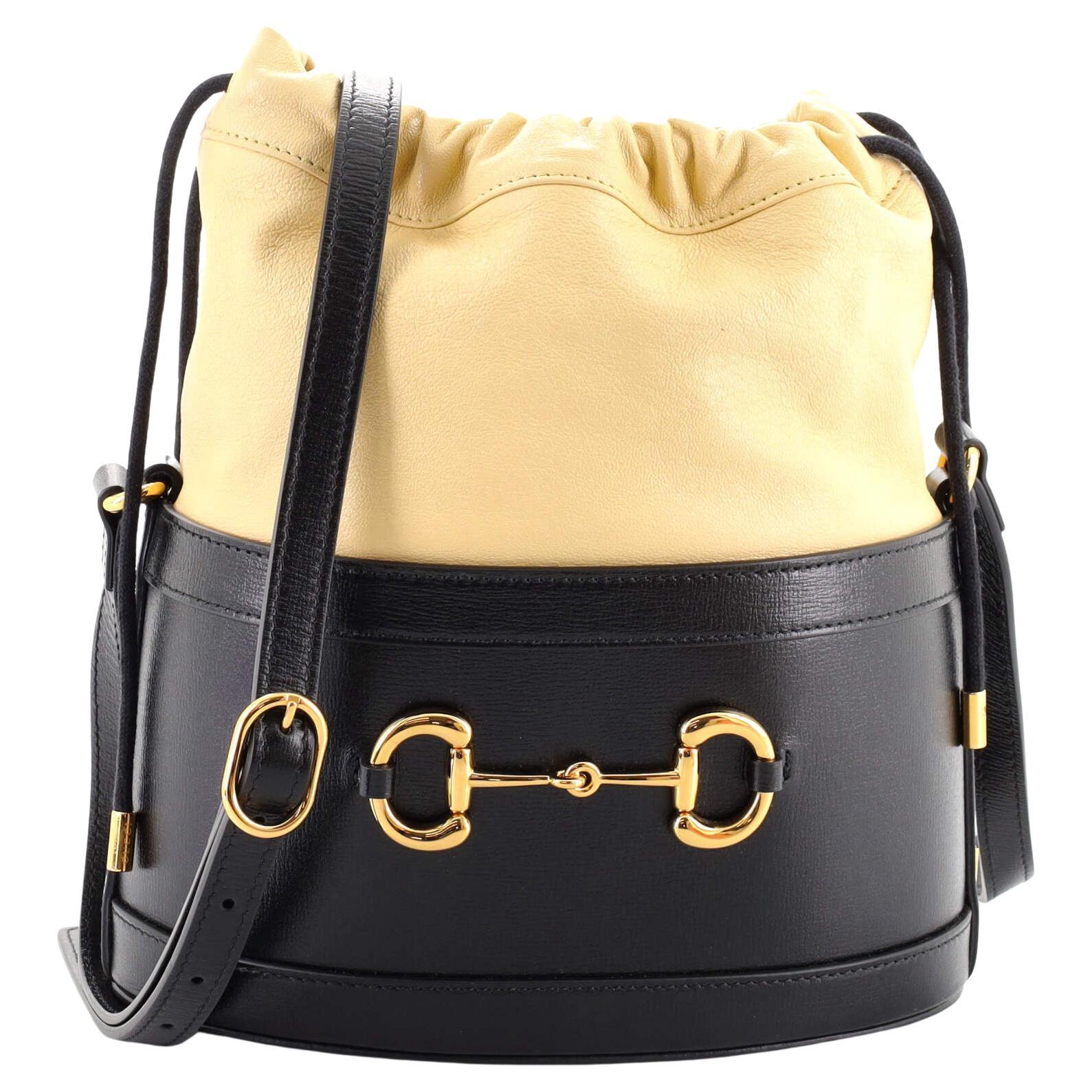 Gucci 1955 Horsebit Bucket Crossbody Bag Leather Small