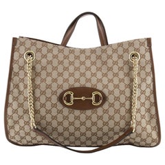 Gucci 1955 Horsebit Chain Tote GG Canvas Large