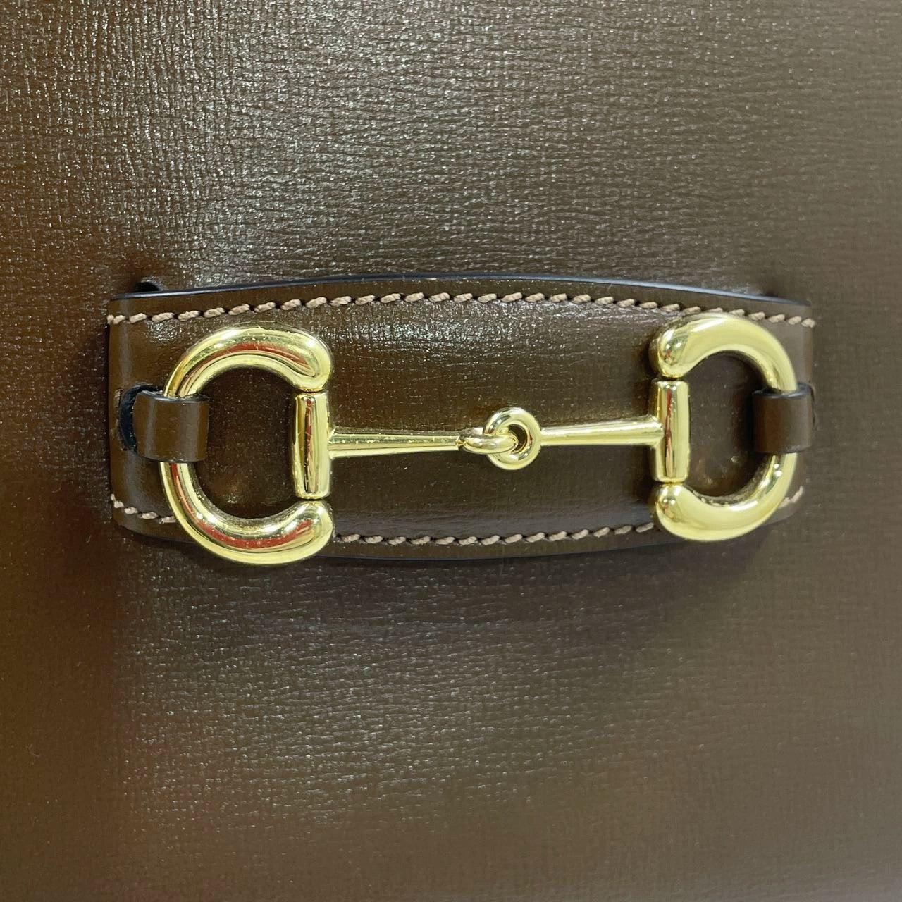 Gucci 1955 Horsebit Shoulder Bag Caramel Brown Leather Medium For Sale 9