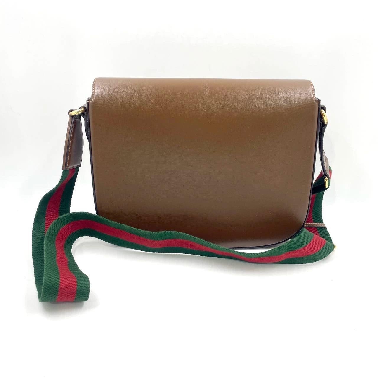 Gucci 1955 Horsebit Shoulder Bag Caramel Brown Leather Medium In Excellent Condition For Sale In AUBERVILLIERS, FR