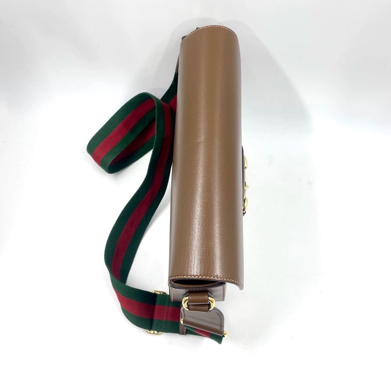 Women's Gucci 1955 Horsebit Shoulder Bag Caramel Brown Leather Medium For Sale