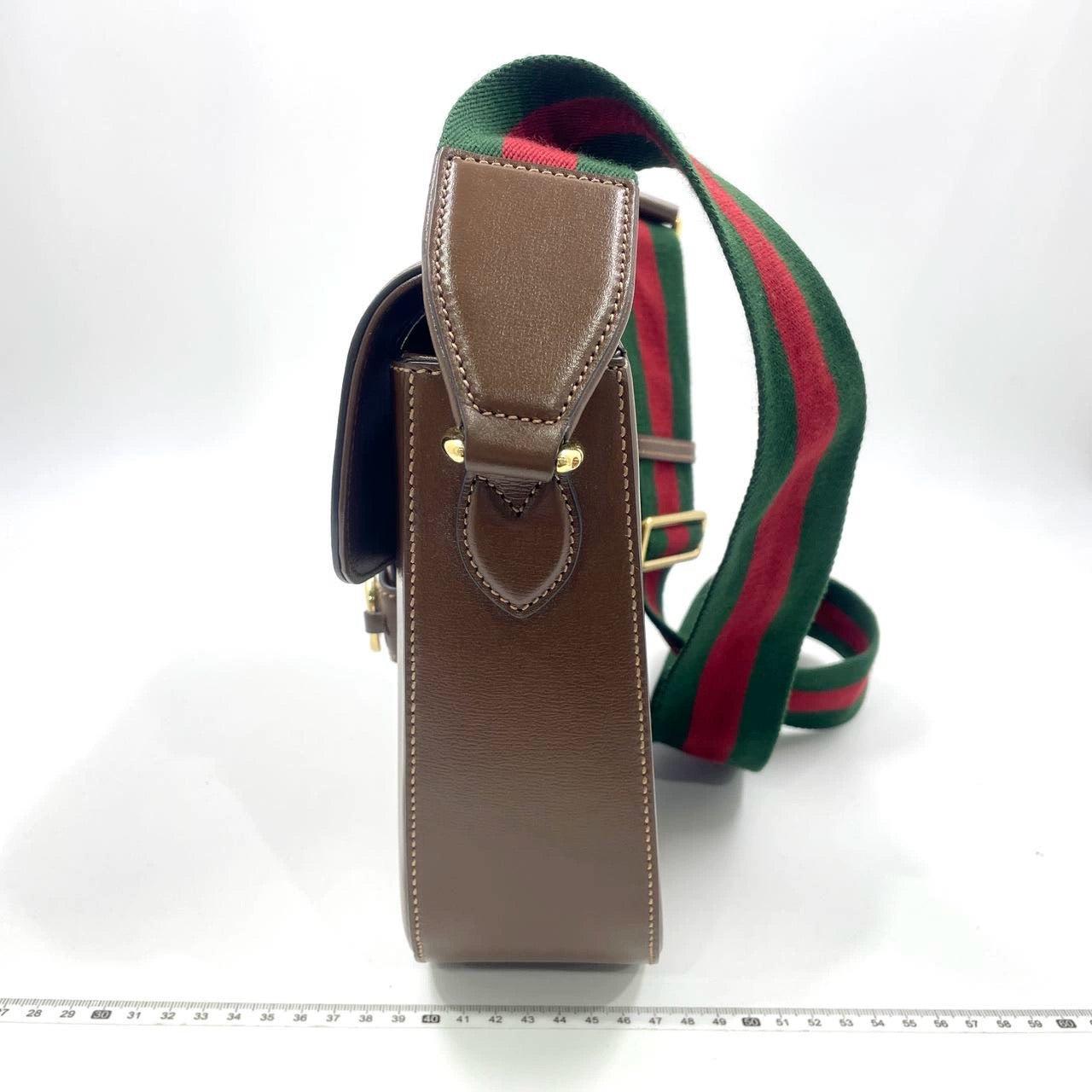 Gucci 1955 Horsebit Shoulder Bag Caramel Brown Leather Medium For Sale 2