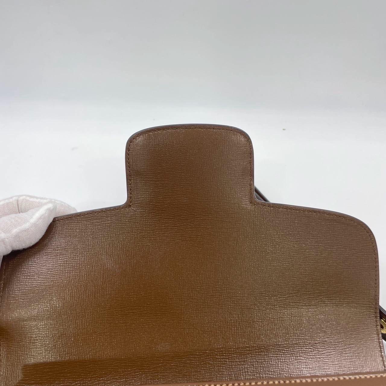 Gucci 1955 Horsebit Shoulder Bag Caramel Brown Small Leather 9