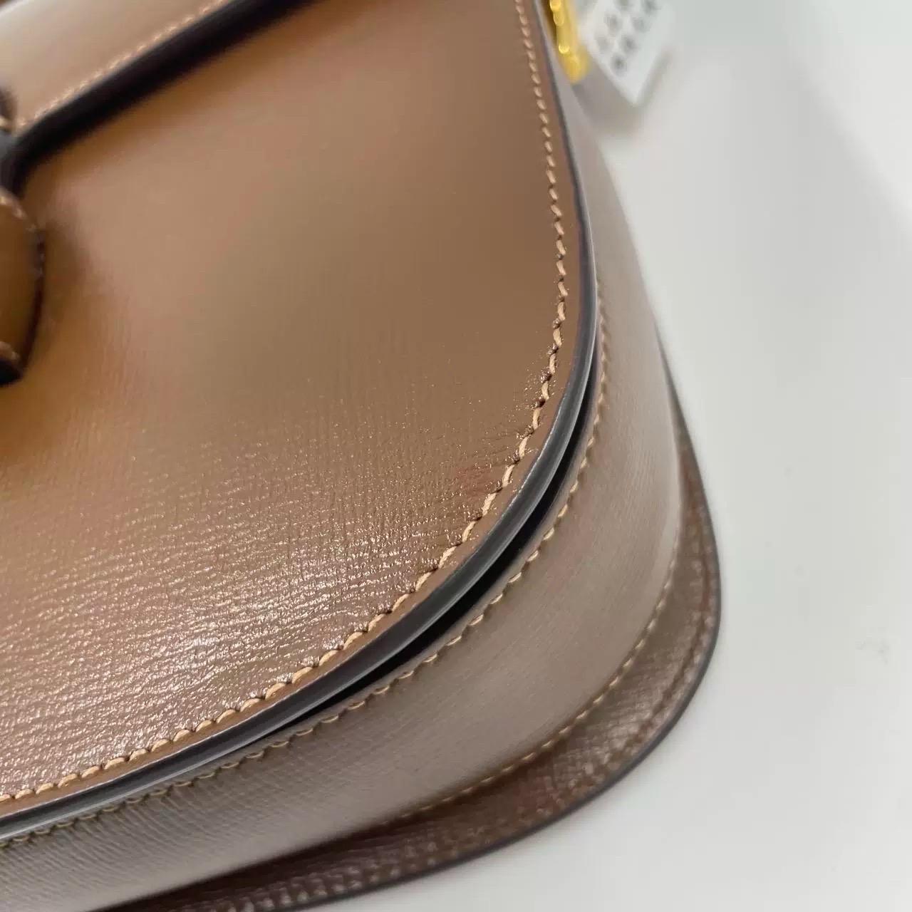 Gucci 1955 Horsebit Shoulder Bag Caramel Brown Small Leather 15