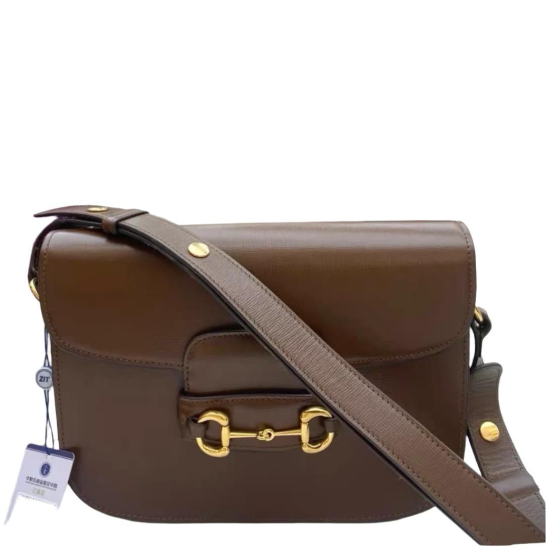 Women's Gucci 1955 Horsebit Shoulder Bag Caramel Brown Small Leather For Sale