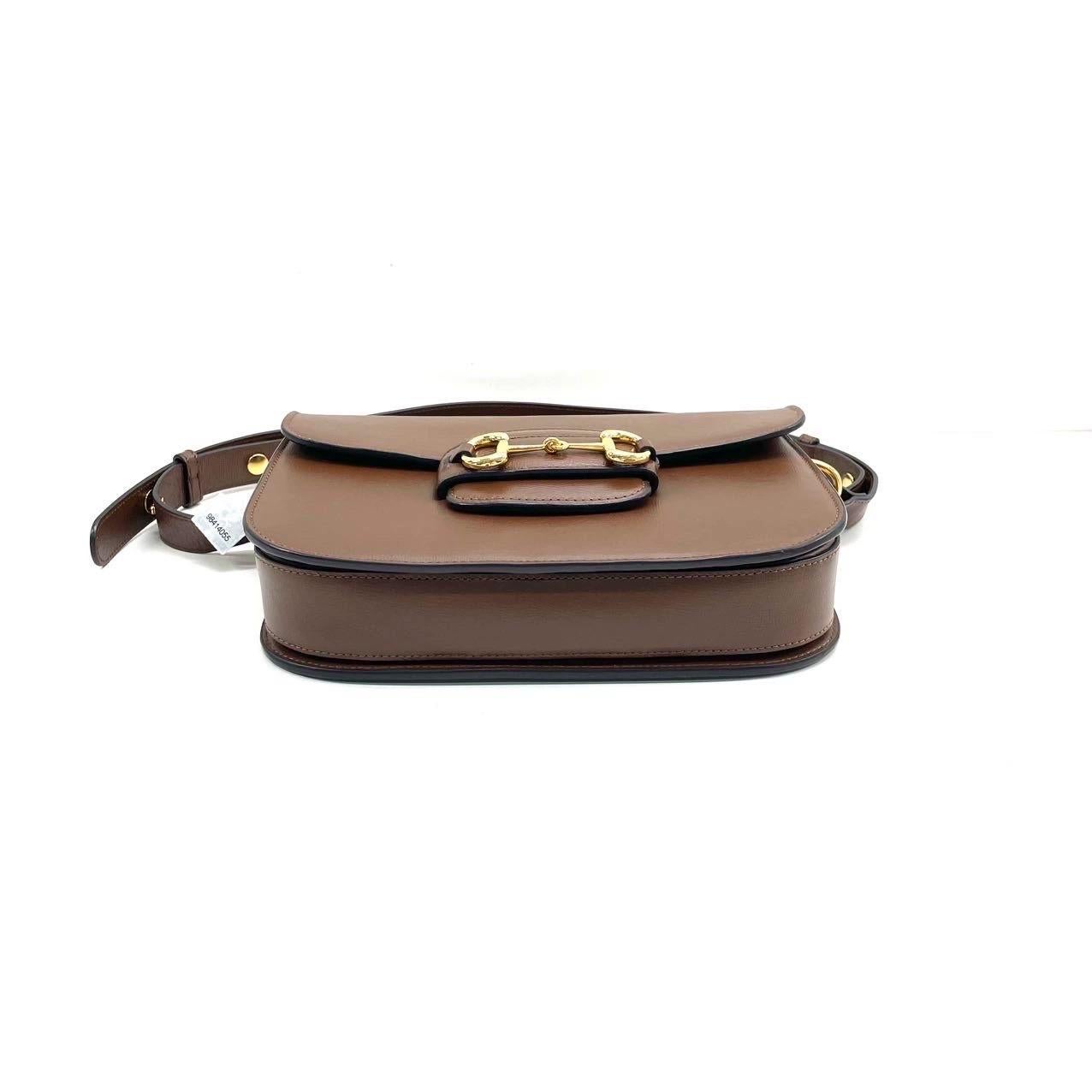 Gucci 1955 Horsebit Shoulder Bag Caramel Brown Small Leather 2