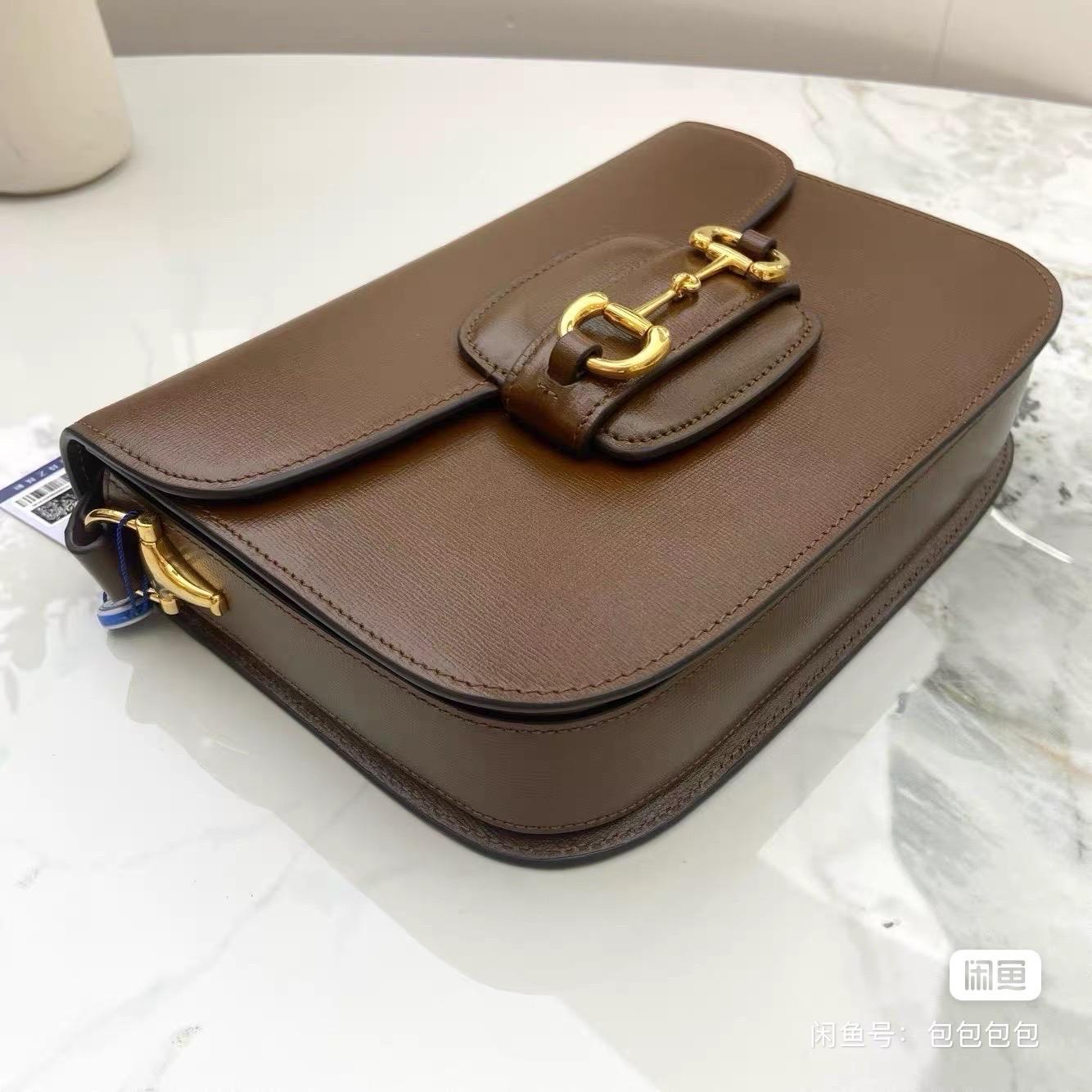 Gucci 1955 Horsebit Shoulder Bag Caramel Brown Small Leather For Sale 2