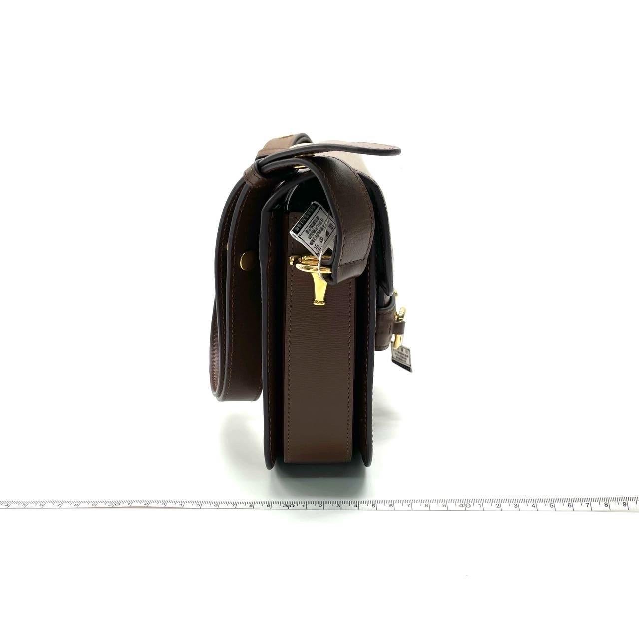 Gucci 1955 Horsebit Shoulder Bag Caramel Brown Small Leather For Sale 4