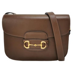 Gucci 1955 Horsebit Shoulder Bag Caramel Brown Small Leather