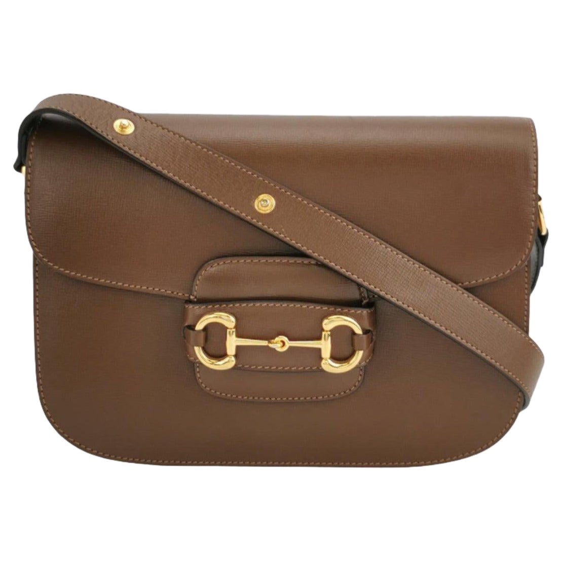Gucci 1955 Horsebit Shoulder Bag Caramel Brown Small Leather