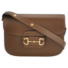Gucci 1955 Horsebit Shoulder Bag Caramel Brown Small Leather