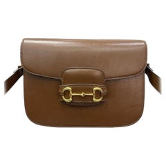 Gucci 1955 Horsebit Shoulder Bag Caramel Brown Small Leather