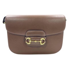 Gucci 1955 Horsebit Shoulder Bag Caramel Brown Small Leather