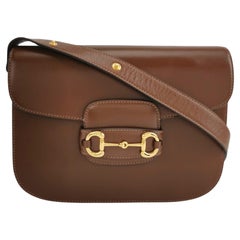 Gucci 1955 Horsebit Shoulder Bag Caramel Brown Small Leather