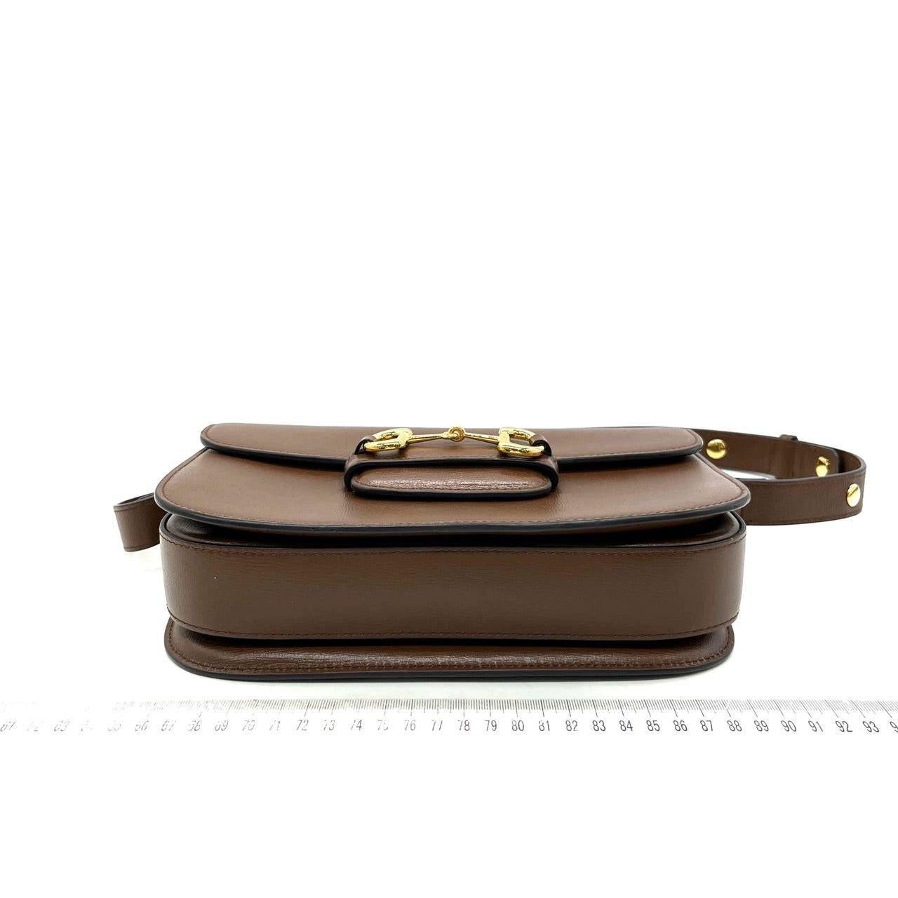 Women's Gucci 1955 Horsebit Shoulder Bag Caramel Brown Small Leather Never Worn
