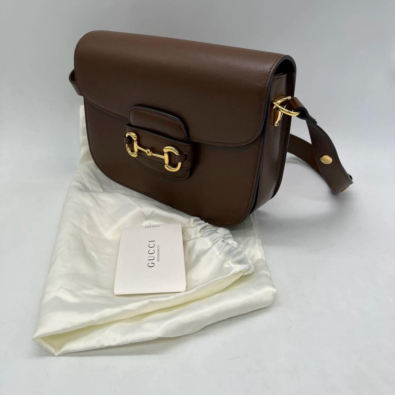 Gucci 1955 Horsebit Shoulder Bag Caramel Brown Small Leather Never Worn 3