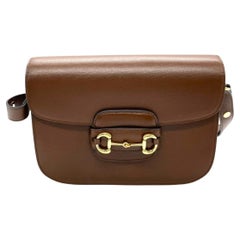 Gucci 1955 Horsebit Shoulder Bag Caramel Brown Small Leather Never Worn
