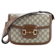 Gucci 1955 Horsebit Shoulder Bag GG Coated Canvas Small