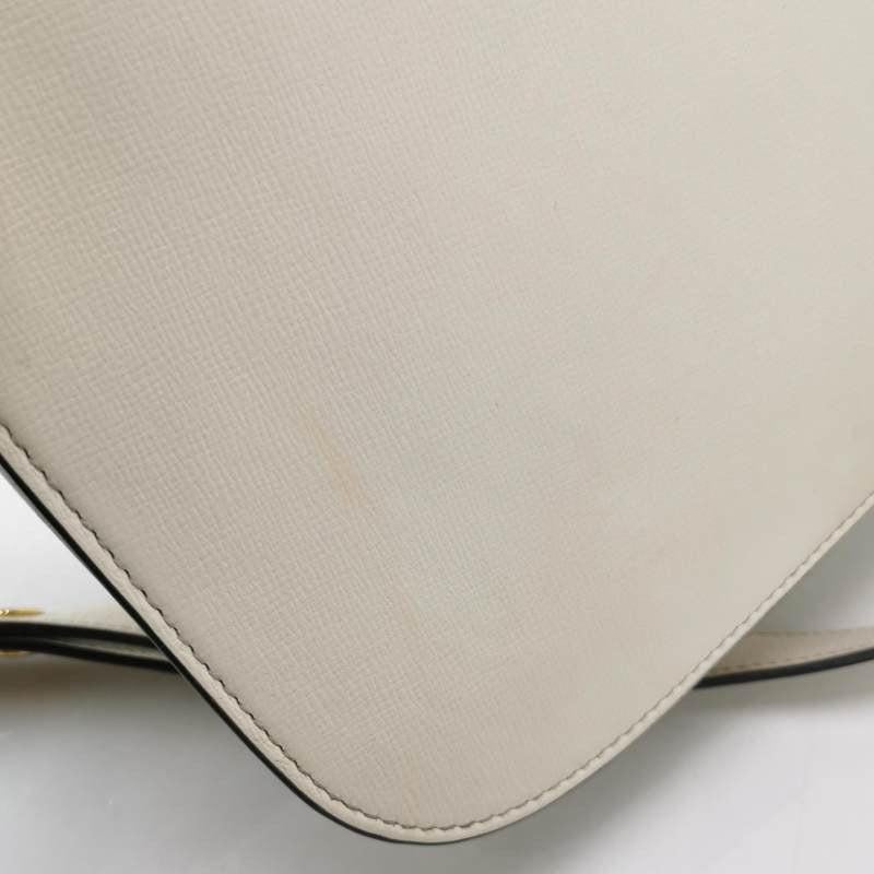 Gucci 1955 Horsebit Shoulder Bag White Small Leather For Sale 9