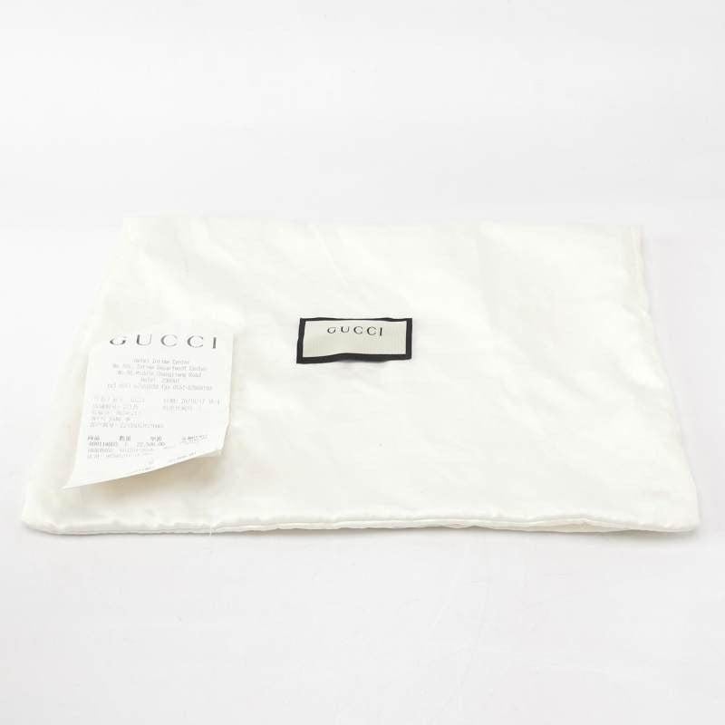 Gucci 1955 Horsebit Shoulder Bag White Small Leather For Sale 12