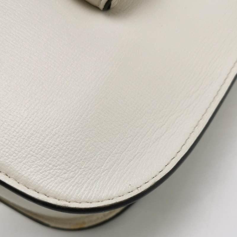 Gucci 1955 Horsebit Shoulder Bag White Small Leather For Sale 3