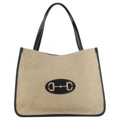 Gucci 1955 Horsebit Tote Canvas and Leather Medium