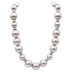 GUCCI 1960-1970 Milano Vintage Balls Necklace In Sterling And 18Kt Yellow Gold