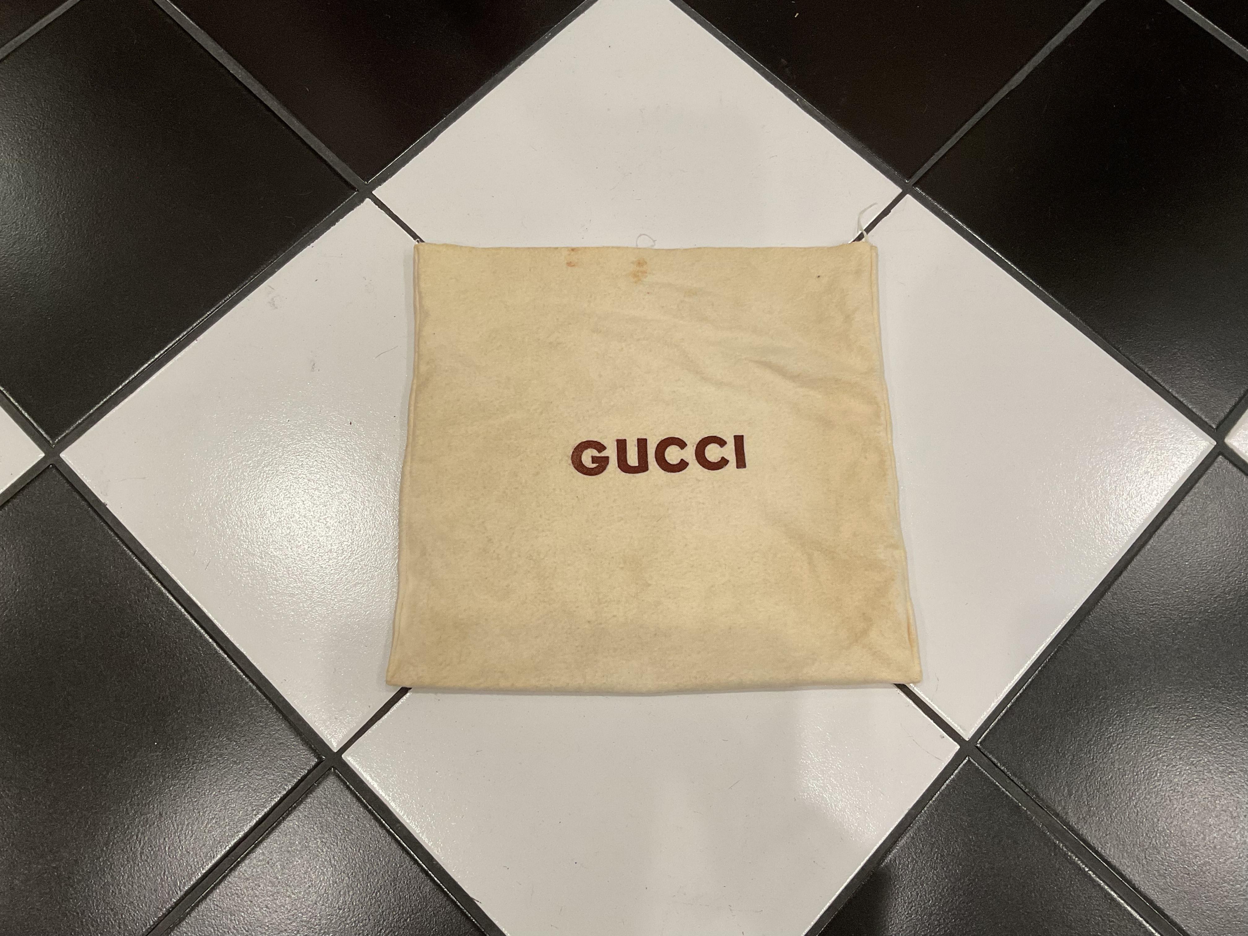 GUCCI 1960s Black Lizard Leather Handbag with Mini Wallet and Mirror For Sale 13