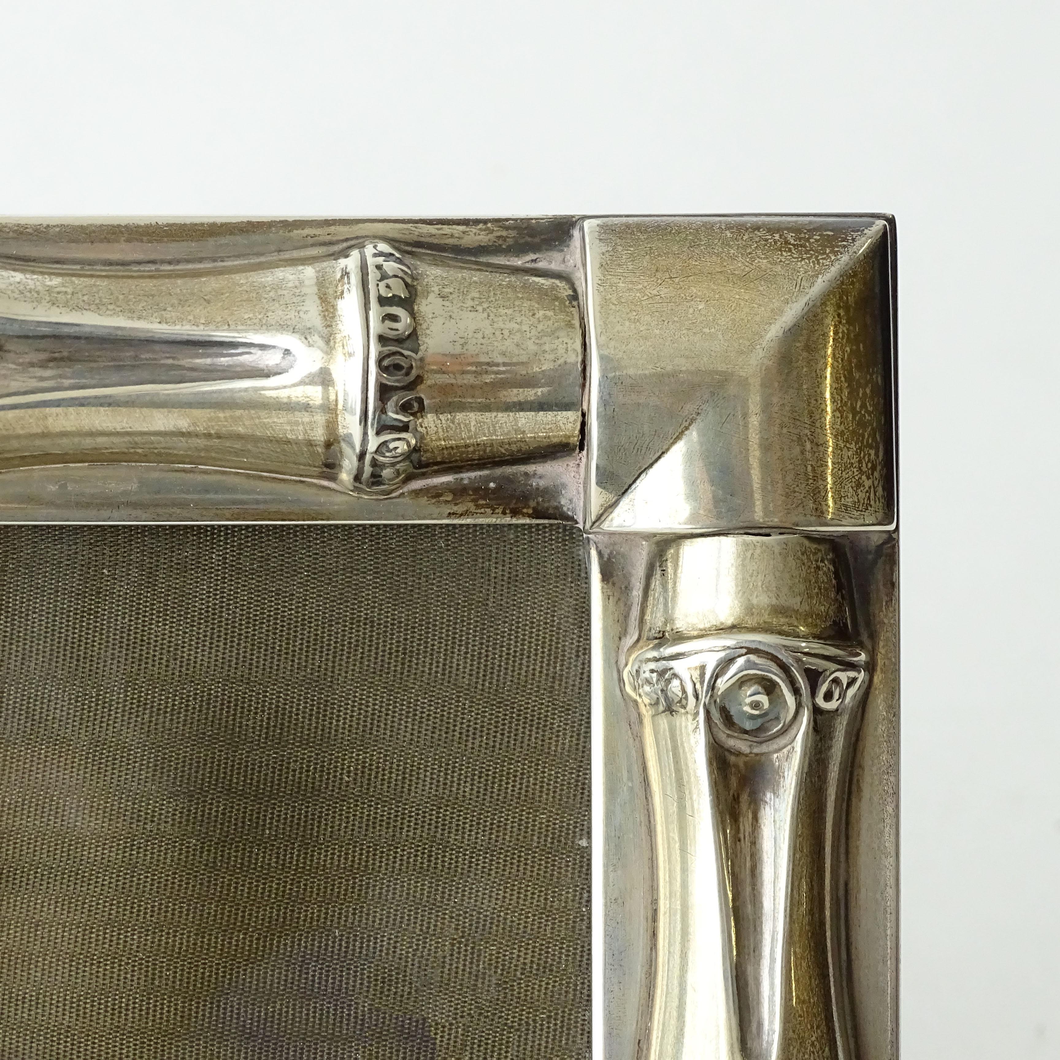 Gucci 1960s Silver Bamboo Picture Frame. In Good Condition In Milan, IT