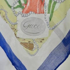 Gucci 1960s V. Accornero Aquatic Print Poncho