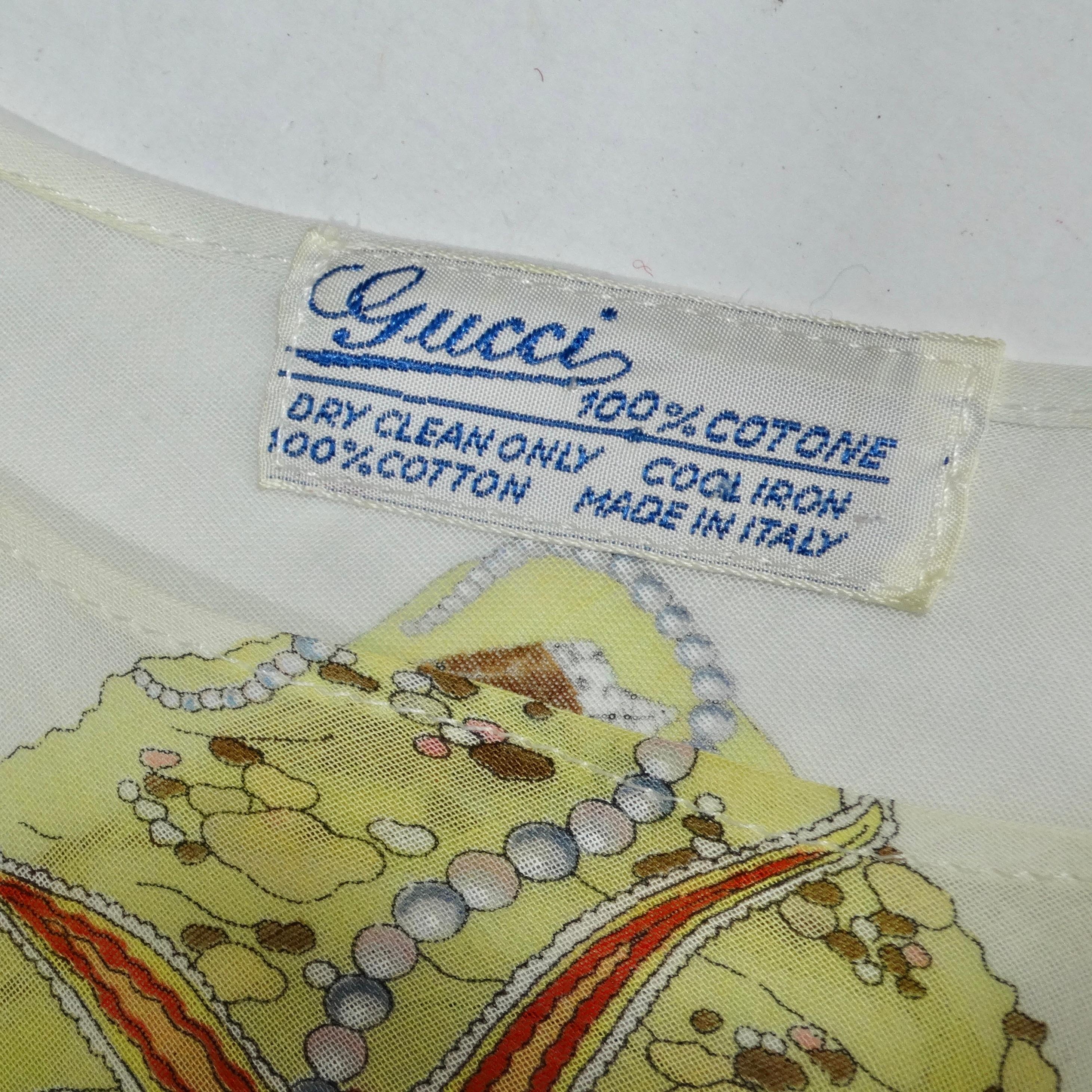 Gucci 1960s V. Accornero Aquatic Print Poncho For Sale 5