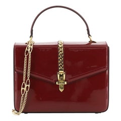 Gucci 1969 Sylvie Top Handle Bag Patent Leather Small
