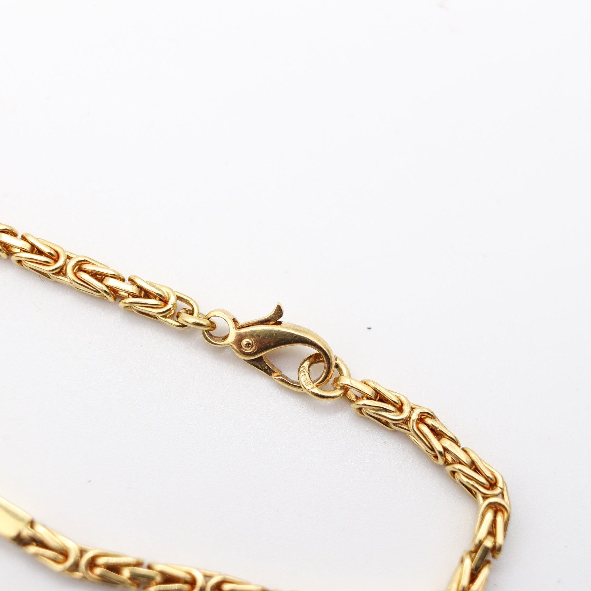 Gucci 1970 Milano Vintage Byzantine Collana a catena in oro giallo massiccio 18 carati In condizioni ottime in vendita a Miami, FL