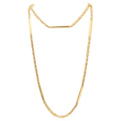 Gucci 1970 Milano Vintage Byzantine Collana a catena in oro giallo massiccio 18 carati