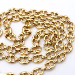 GUCCI 1970 Milano Vintage Mariner Necklace Chain In Solid 18Kt Yellow Gold