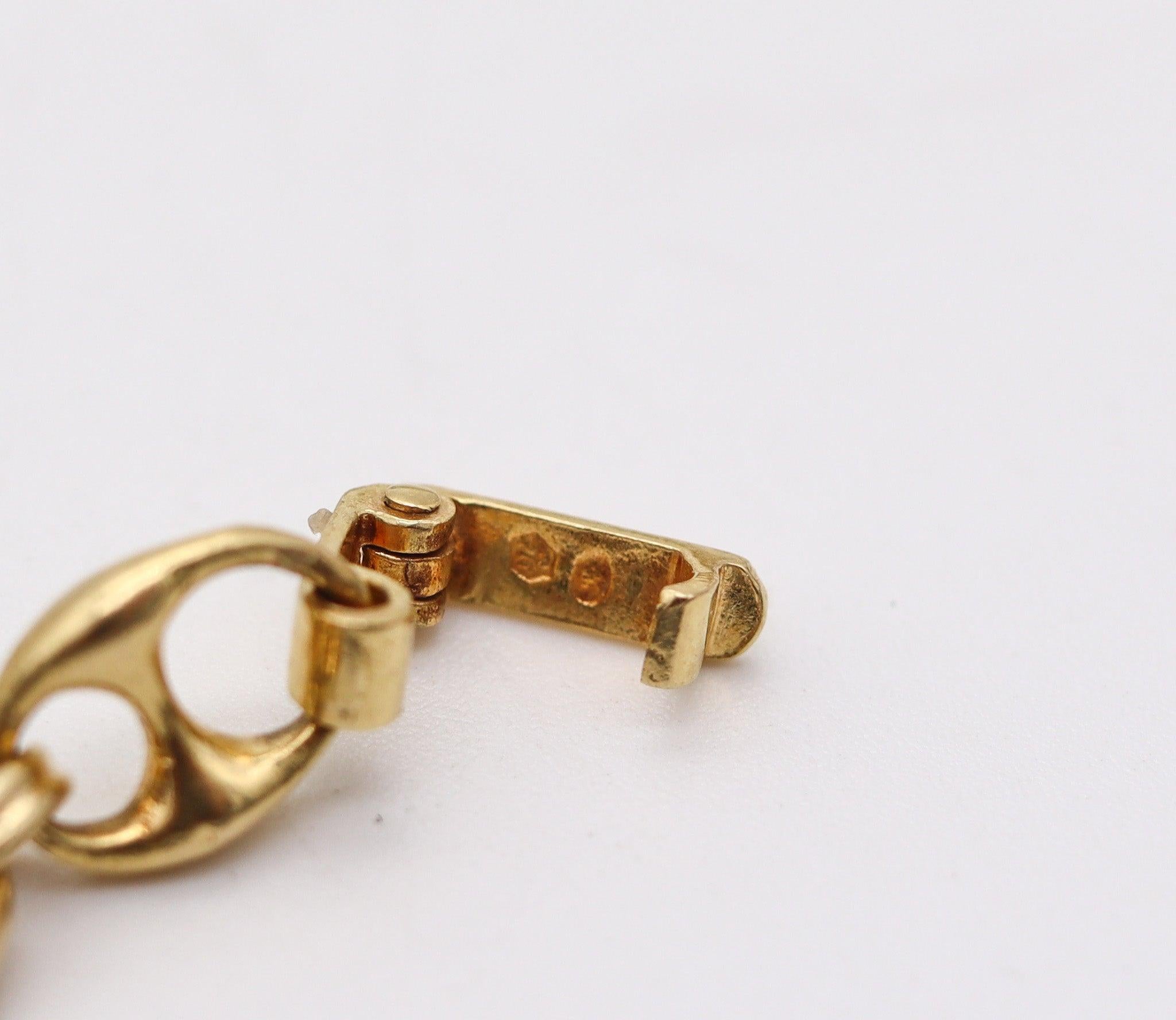GUCCI 1970 Milano Vintage Mariner Necklace Chain In Solid 18Kt Yellow Gold 3