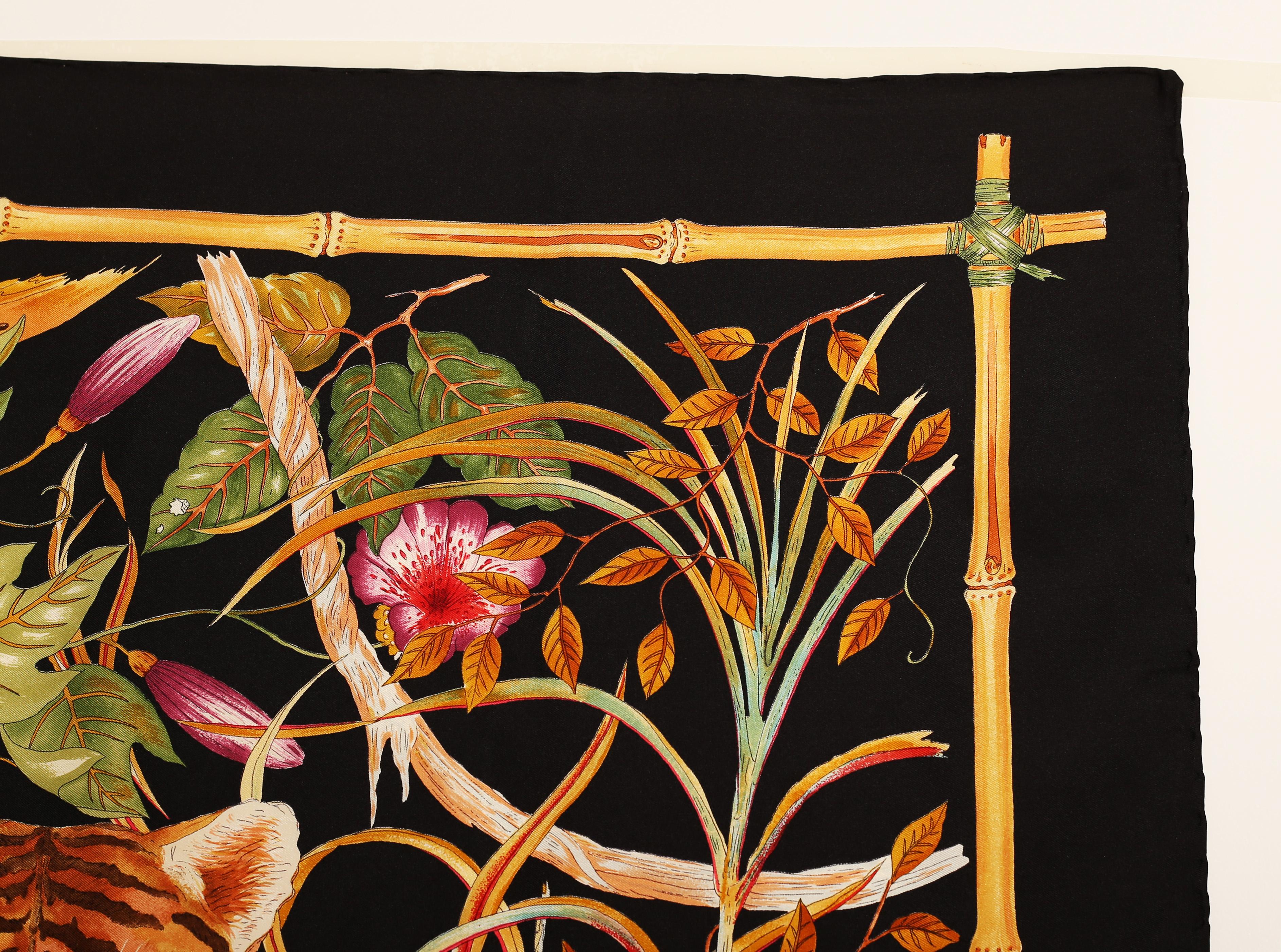 Gucci 1970's Tiger Seidenschal für Damen oder Herren