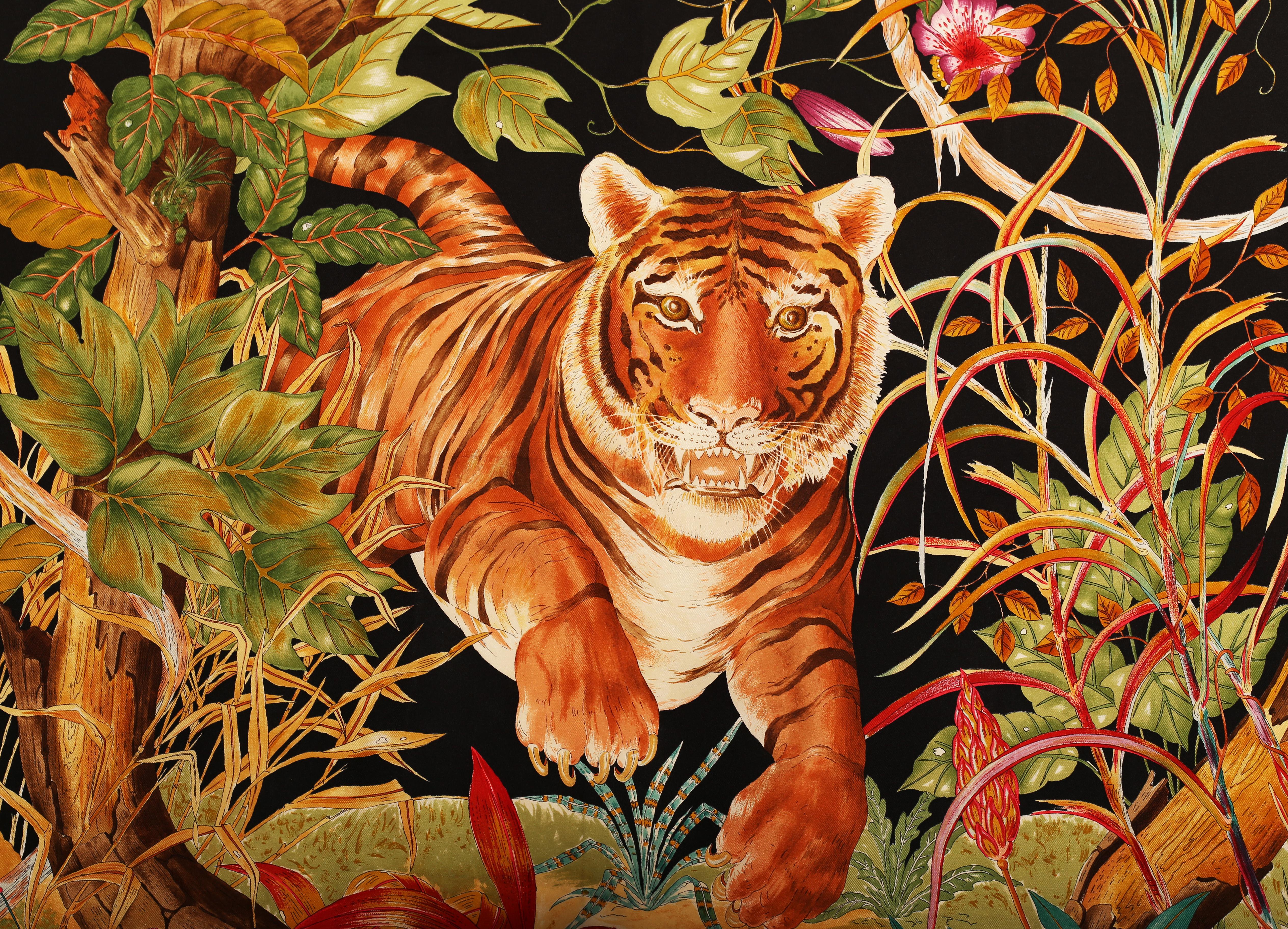 Gucci 1970's Tiger Seidenschal 2